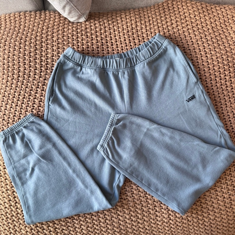 Vans Blue Gray Fleece Jogger Sweatpants Size M Unisex - Picture 2 of 7